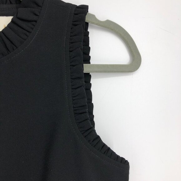 kate spade Black Sleeveless Ruffle Fit-&-Flare Mini Dress size 00 - Picture 10 of 16